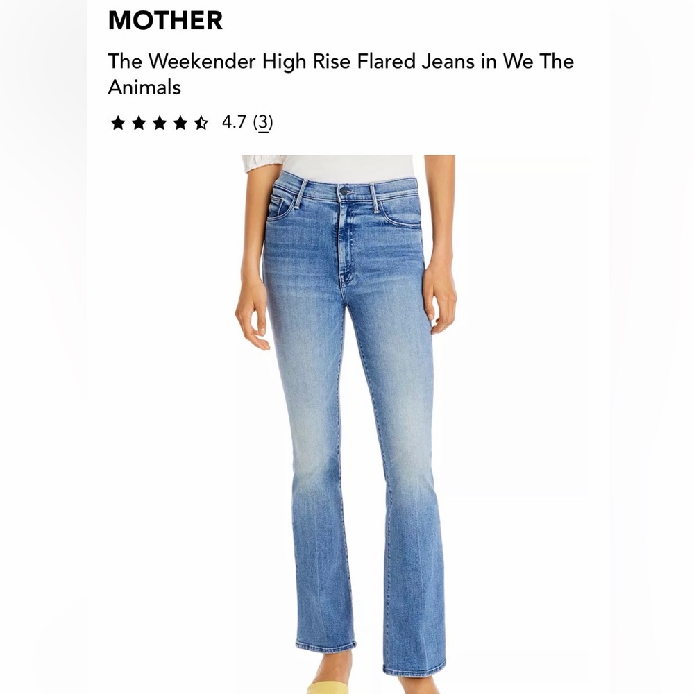MOTHER We The Animals Light Blue Flare Jeans NWT